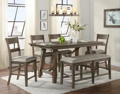 Hillcrest Counter Table With 4 Stools And Bench