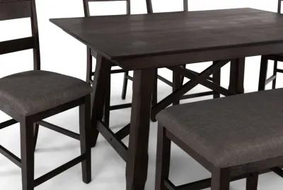 Hillcrest Counter Table With 4 Stools And Bench