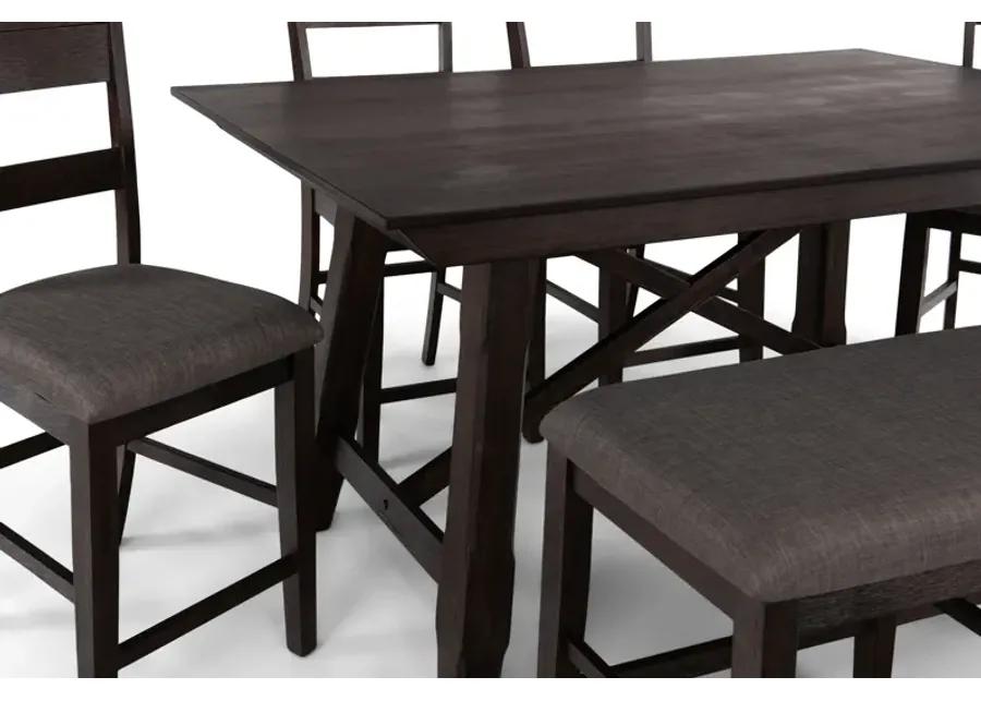 Hillcrest Counter Table With 4 Stools And Bench