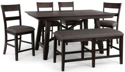 Hillcrest Counter Table With 4 Stools And Bench