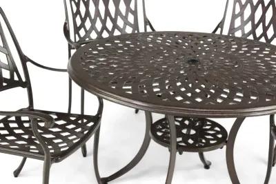 Bellmore II 5 Piece Patio Dining Set