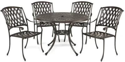 Bellmore II 5 Piece Patio Dining Set