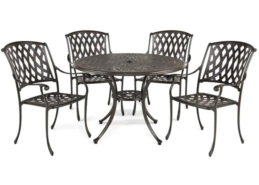 Bellmore II 5 Piece Patio Dining Set