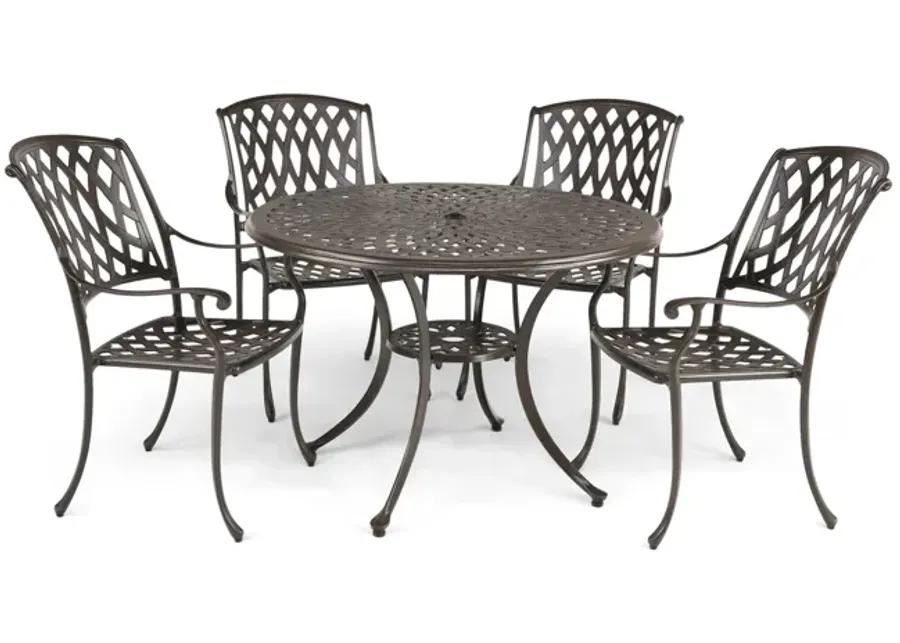 Bellmore II 5 Piece Patio Dining Set