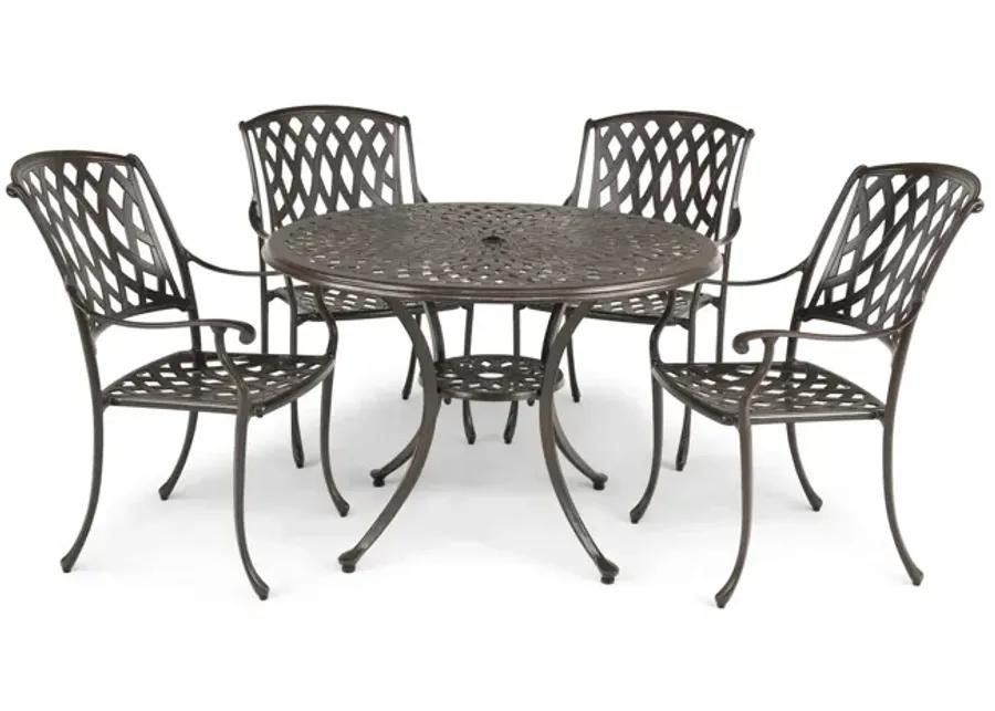 Bellmore II 5 Piece Patio Dining Set