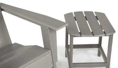 Sunrise 3 Piece Adirondack Set - Dark Grey