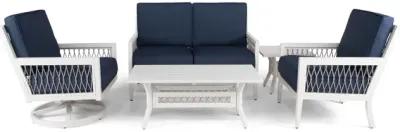 Coastal Breeze Outdoor 5 Piece Loveseat Seating Group