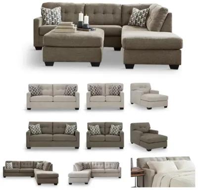 Lavon Sectional with Right Chaise - Chocolate