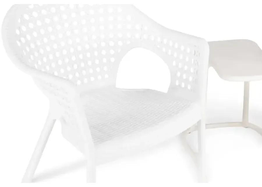 Iris Outdoor 3 Piece Chat Set - White 