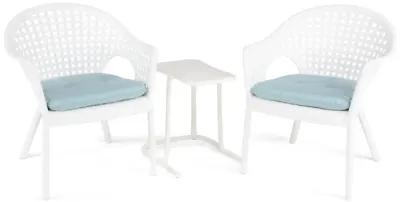 Iris 3pc Set White W Cushions