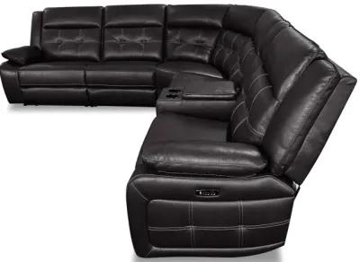 Kelso 6 Piece Leather Power Reclining Sectional