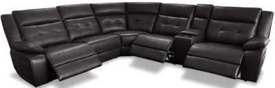 Kelso 6 Piece Leather Power Reclining Sectional