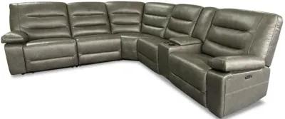 Donna 6 Piece Leather Power Reclining Sectional