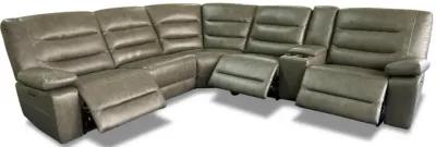 Donna 6 Piece Leather Power Reclining Sectional