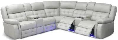 Zenith 3 Piece Power Reclining Sectional - Grey