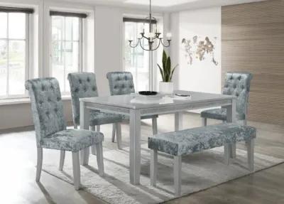 Vela Dining Table With 4 Chairs And Bench