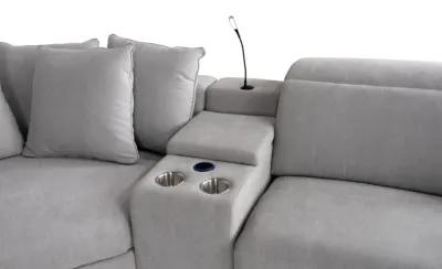 Lexi II 5p Piece Sectional With Armless Recliner