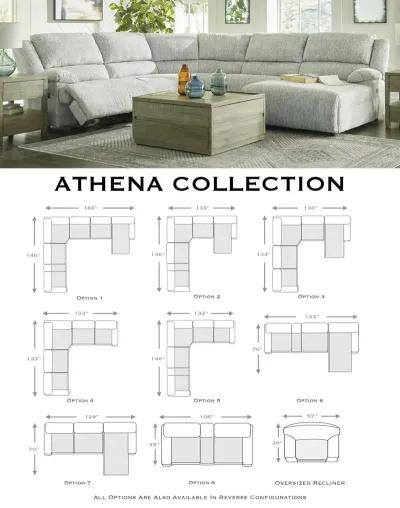 Athena 6 Piece Reclining Modular Sectional - Left Chaise