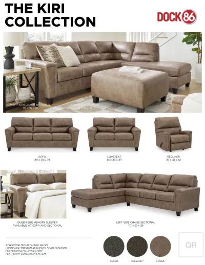 Kiri Sectional Left Chaise - Fossil