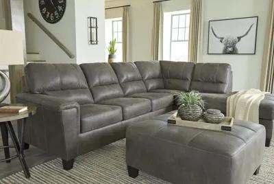 Kiri Sectional Right Chaise - Smoke