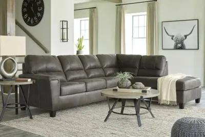 Kiri Sectional Right Chaise - Smoke