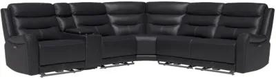 Steven 6 Piece Leather Power Reclining Modular Sectional