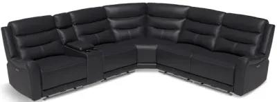 Steven 6 Piece Leather Power Reclining Modular Sectional