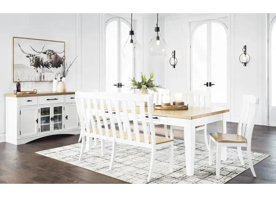 Buena Vista Dining Table With 4 Chairs And Bench