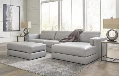 Raya Leather Sectional - Right Chaise