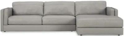 Raya Leather Sectional - Right Chaise