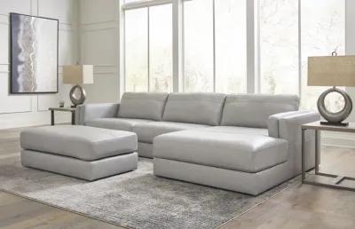 Raya Leather Sectional - Right Chaise