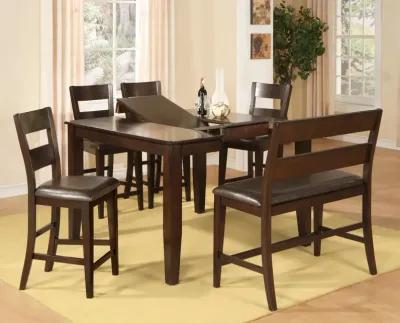 Lincoln Counter Table With 4 Counter Stools And Bench