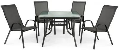 Park Avenue 5 Piece Patio Dining Set - Grey