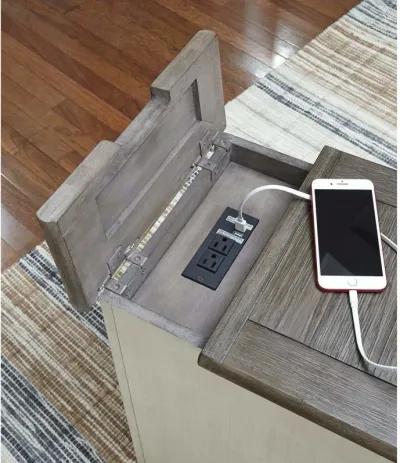 Bolanburg Chairside End Table with USB Ports and Outlets