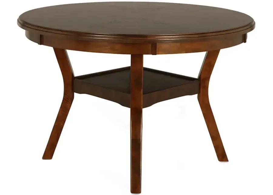 Brown Gia Round Dining Set (5pc)