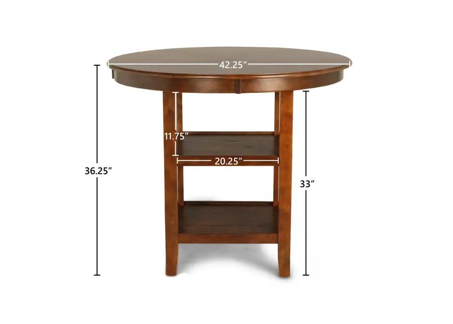 Brown Gia Round Pub Dining Set