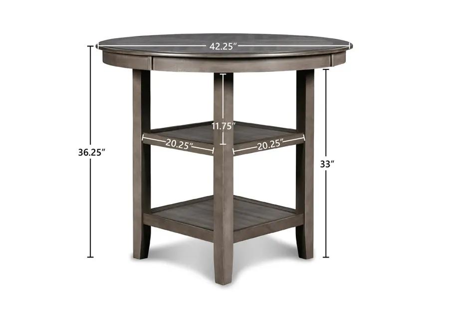 Brown Gia Round Pub Dining Set