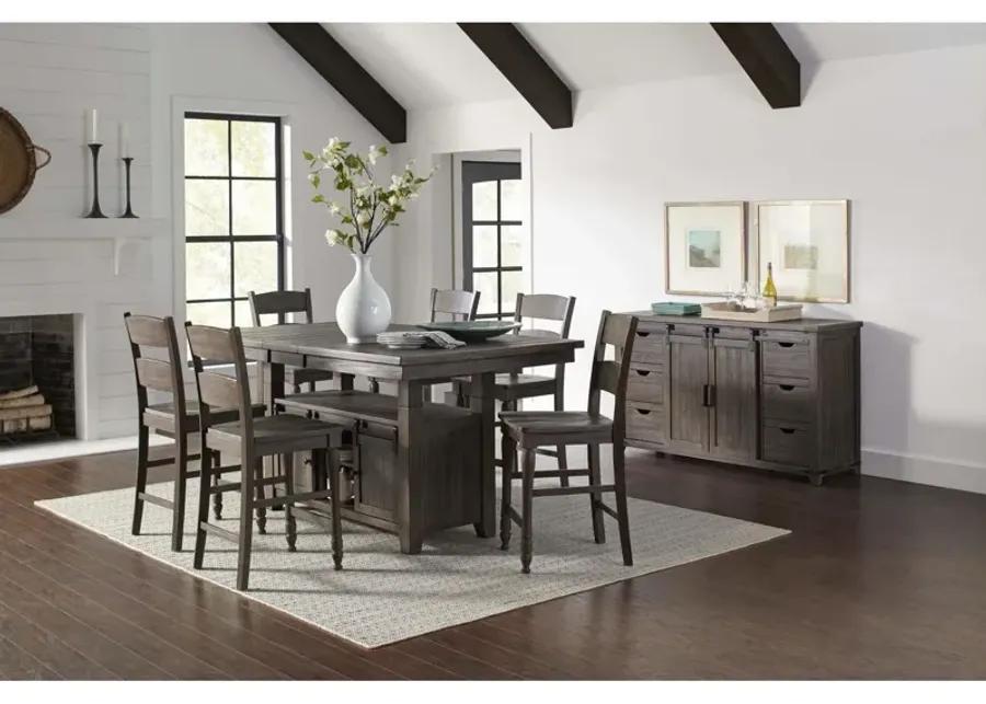 Madison County Counter Dining Set - Barnwood