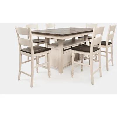 Madison County High-Low Table - White