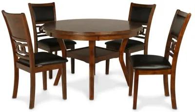 Gray Gia Round Dining Set (5pc)