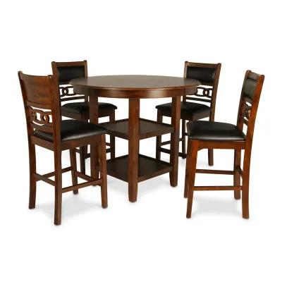 Gray Gia Round Pub Dining Set