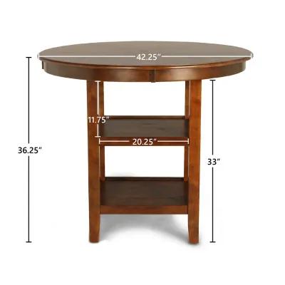 Gray Gia Round Pub Dining Set