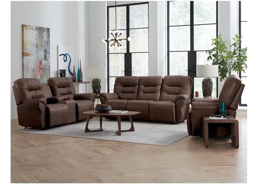 Unity Sand Unity Leather Power Console Loveseat