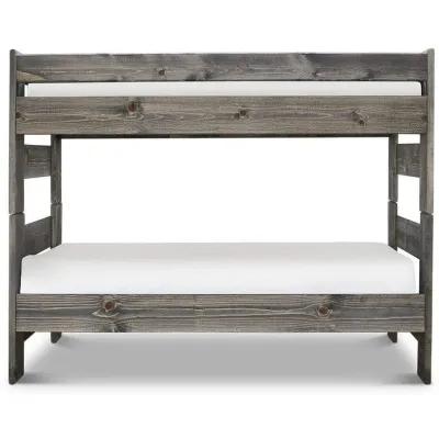 Twin over Full / Gray Quinn Gray Bunk Bed