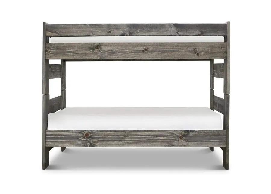 Twin over Full / Gray Quinn Gray Bunk Bed