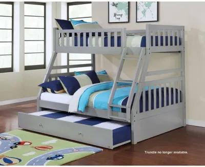 Twin over Full / Gray Caden Bunk Bed