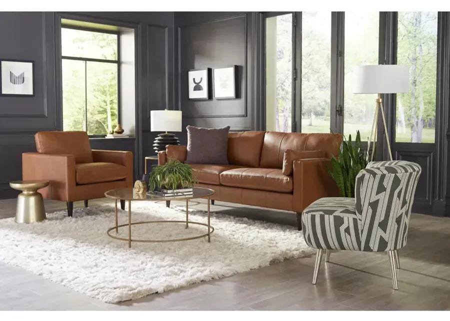 Rust Trafton Leather Sofa