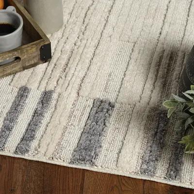 5X7 Willow Ivory Grey Rug