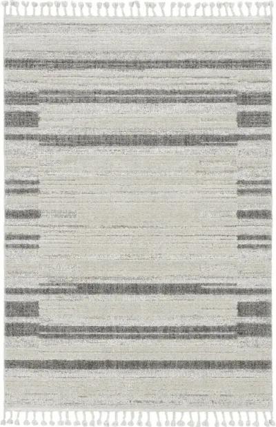 5X7 Willow Ivory Grey Rug