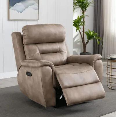 Alpine Leather Power Recliner - Stone